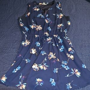 Maurices Floral Mini Dress - Navy and Yellow